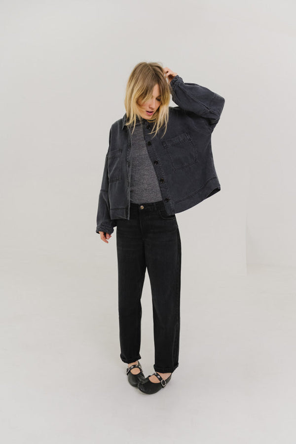 Rue Madam Shirt Juliet Grey Noir-Denim