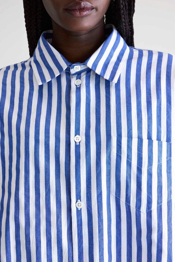 Rue Madam Shirt Kraft52 S1101 Stripe-A
