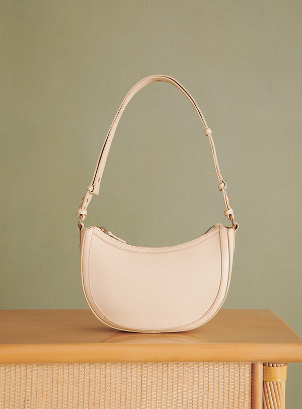 Rue Madam Shoulder Bag Saula Cuir Ecru