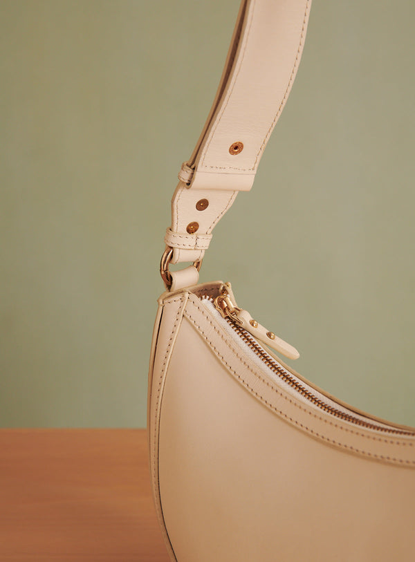 Rue Madam Shoulder Bag Saula Cuir Ecru
