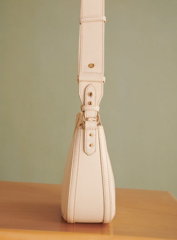 Rue Madam Shoulder Bag Saula Cuir Ecru