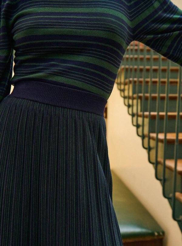 Rue Madam Skirt 225janie Rayures Navy