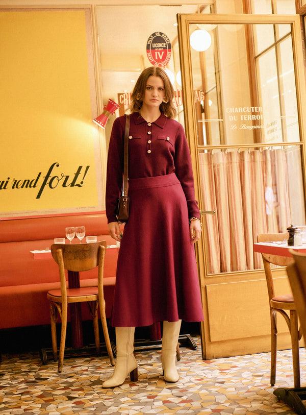 rue madam Skirt 225jasmine Wine