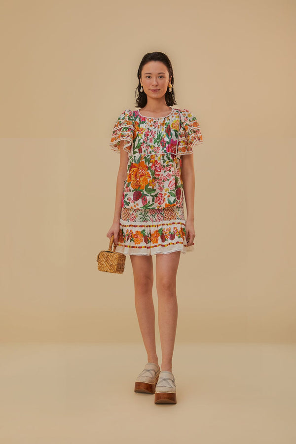 Rue Madam Skirt 318010 Flowerful-Sketch-Off