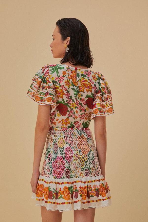 Rue Madam Skirt 318010 Flowerful-Sketch-Off