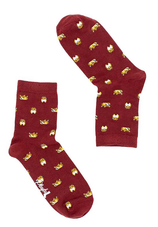 rue madam Socks Corgi Red