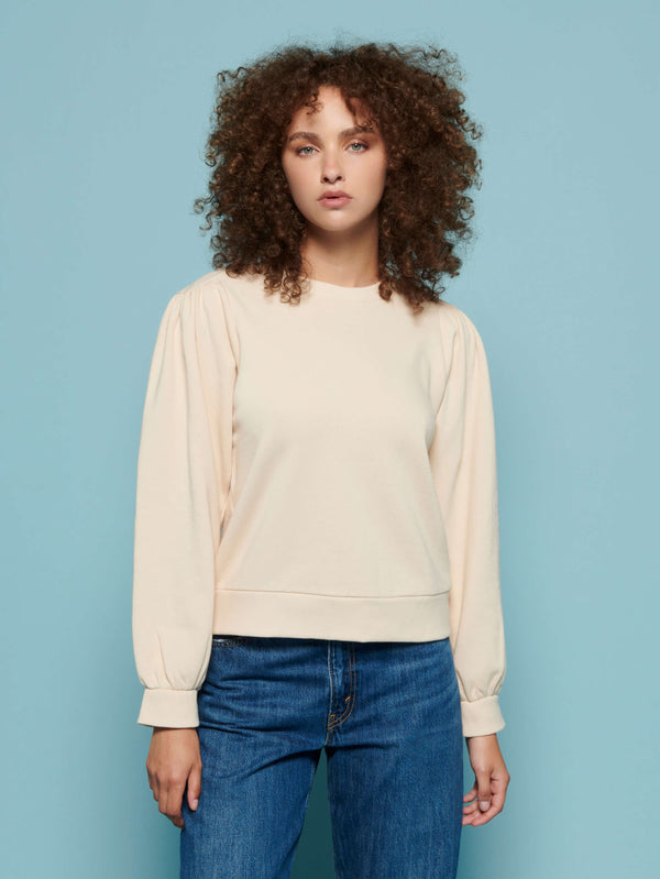 Rue Madam Sweatshirt Carole White-Chocolate