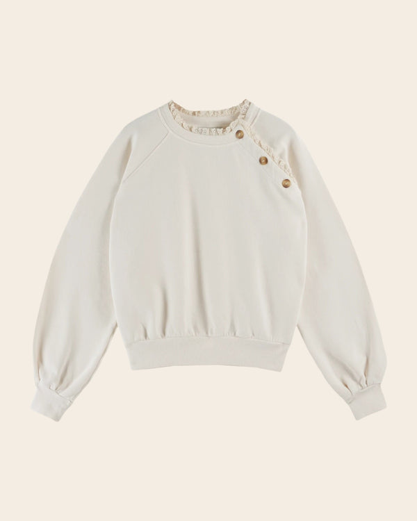 rue madam Sweatshirt Ida-cherry Creme