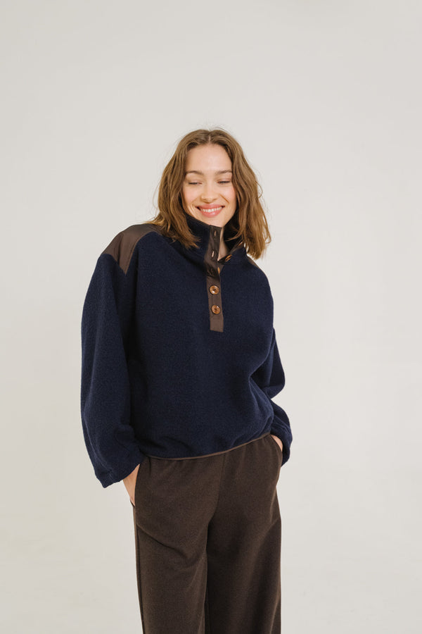 Rue Madam Sweatshirt Jaya Navy Bleu