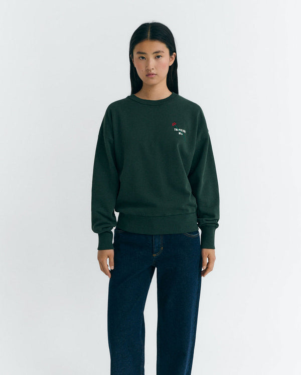 rue madam Sweatshirt Jodie Flower Tm Green