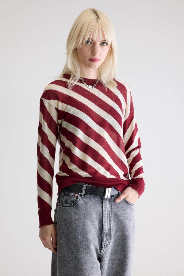 rue madam Sweatshirt Senia52 T1302d Stripe-A