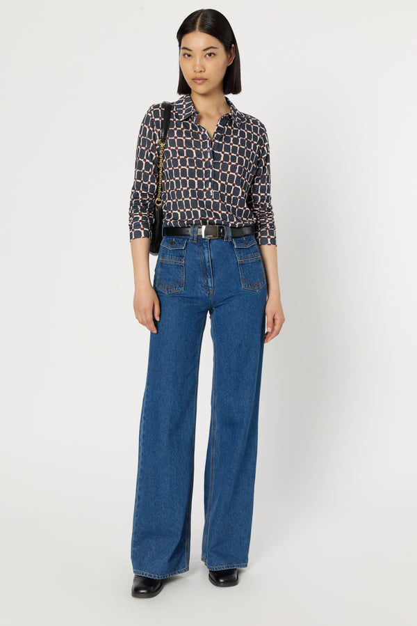 rue madam T-shirt Dct18c203 Indigo