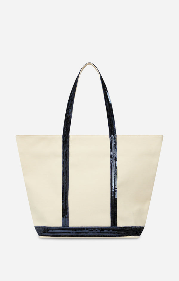 rue madam Tote Bag Ve01-v40409 Off-White-Navy