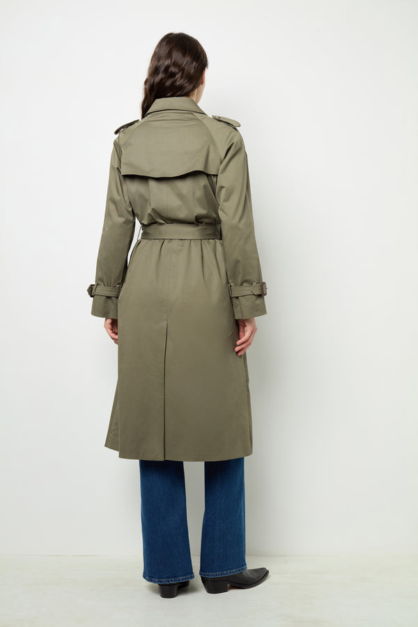 Rue Madam Trench Coat Dae02a301 Khaki-Green