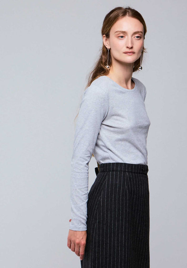 Rue Madam Tshirt 007-fts037 Light-Heather-Grey