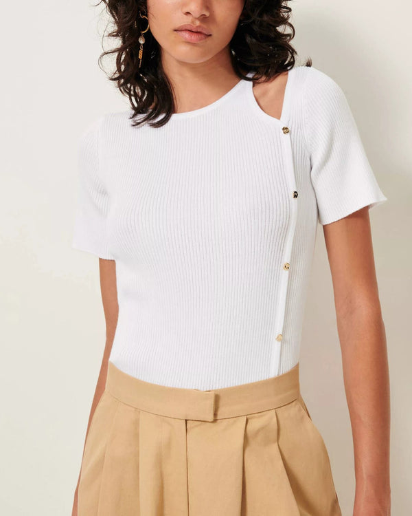 rue madam Tshirt Claro Jumper Optical-White