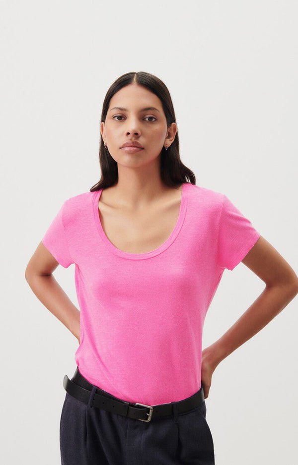 rue madam Tshirt Jac48v Rose-Fluo