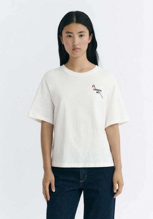 rue madam Tshirt Lucia Flor Tm White