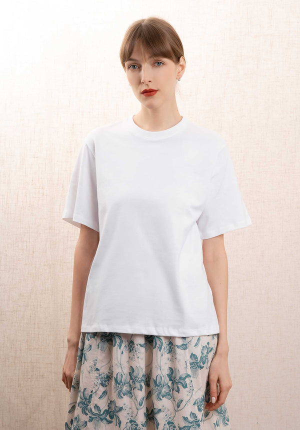 rue madam Tshirt M406-fts787 White