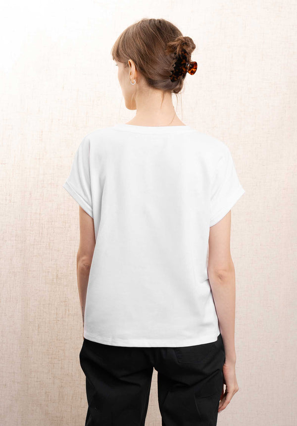 Rue Madam Tshirt M406-fts821 White