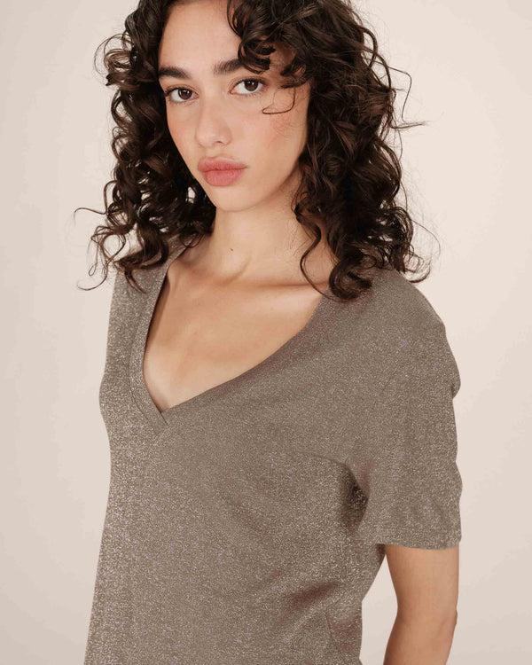 Rue Madam Tshirt Stardust Greige