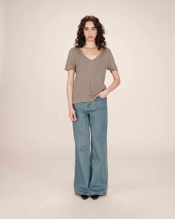 Rue Madam Tshirt Stardust Greige