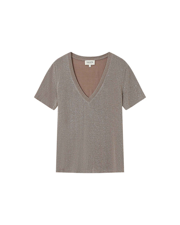 Rue Madam Tshirt Stardust Greige