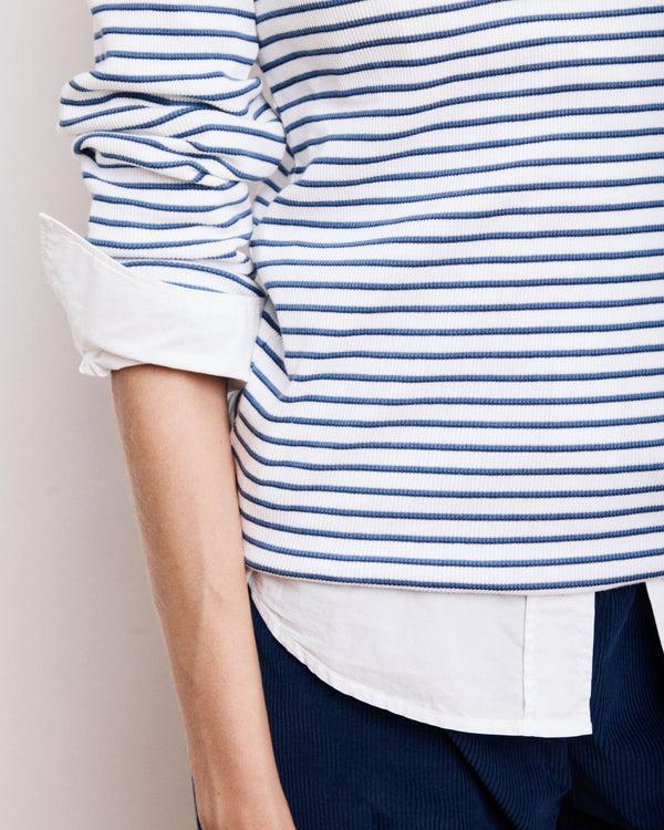 Rue Madam Tshirt Take Betr504 02-Ecru-Navy