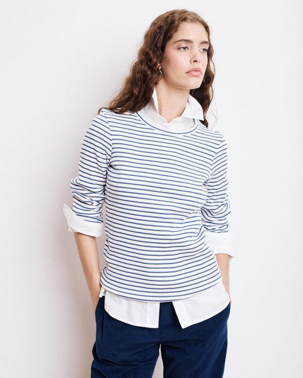 rue madam Tshirt Take Betr504 02-Ecru-Navy