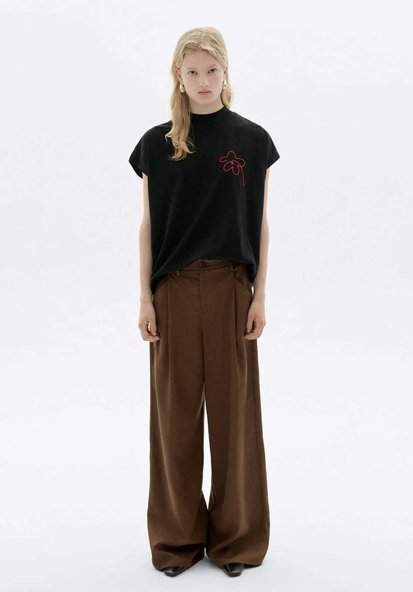 Rue Madam Tshirt Volta Flower Cor Black