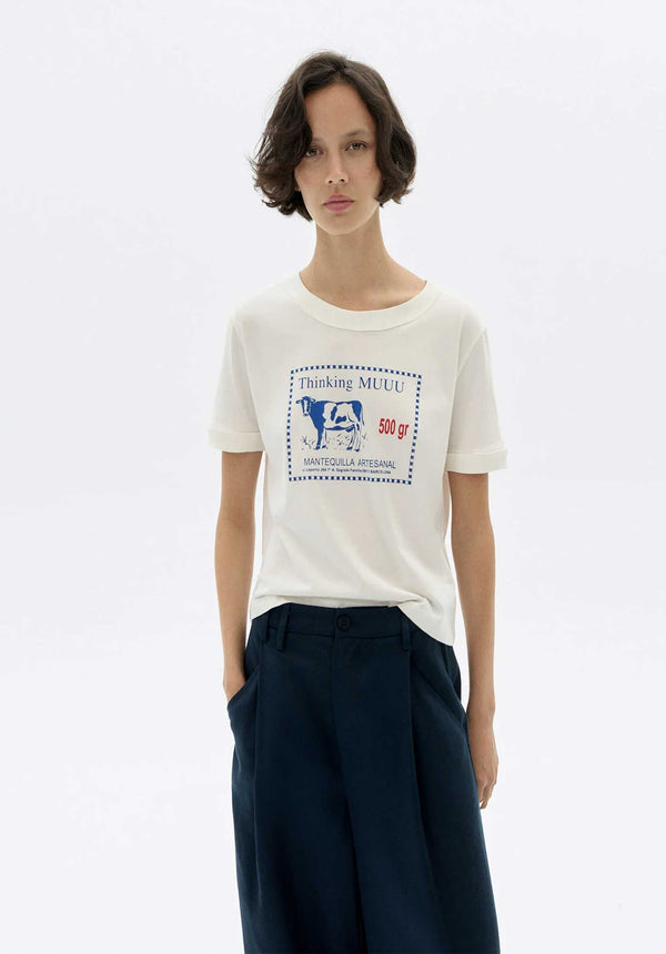 rue madam Tshirt Zowi R Mantega White