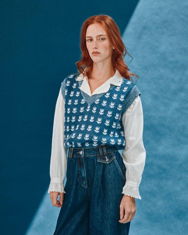 Rue Madam Vest Ida-carole Bleu