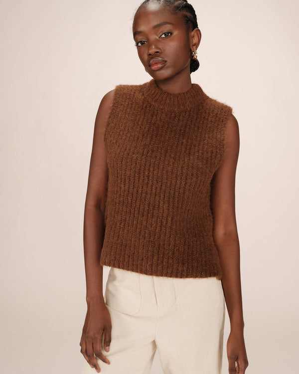 Rue Madam Vest Sablon Acajou