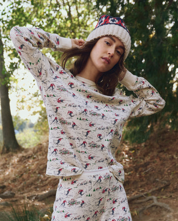 rue madam Sweatshirt Classic Crew The Slopeside-Print