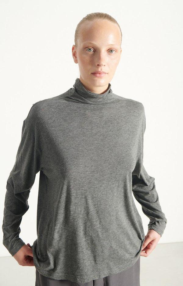 rue madam Turtleneck Jersey Jac02b Anthracite-Chine