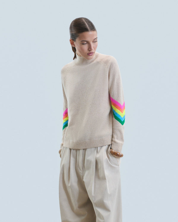 rue madam Turtleneck Knitted 2401wpm00499 Beige-Chine