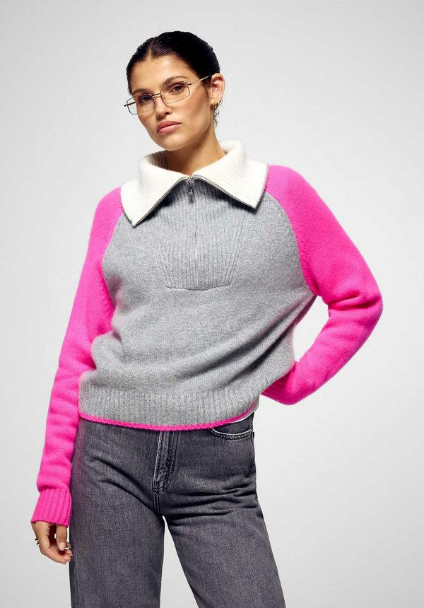 rue madam Turtleneck Knitted 2501wpm03295 Gris-Chine-Fonce-F