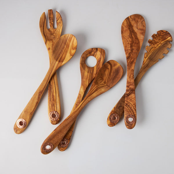 Ruffoni 6 Piece Set Of Olivewood Utensils