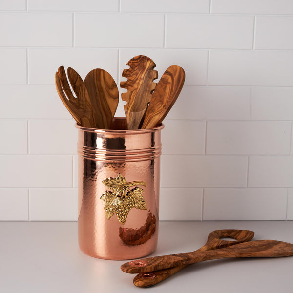 Ruffoni Copper Utensils Holder With Grape