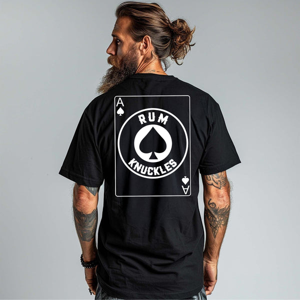 Rum Knuckles RUM KNUCKLES ACE OF SPADES T-SHIRT Black