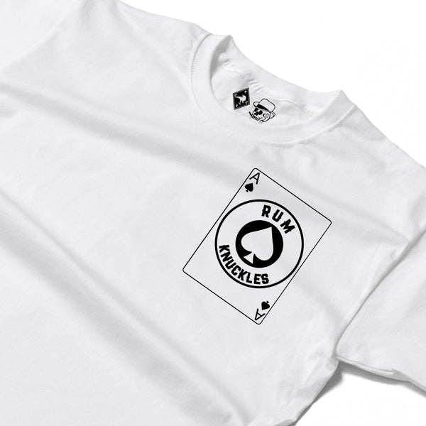Rum Knuckles RUM KNUCKLES ACE OF SPADES T-SHIRT White