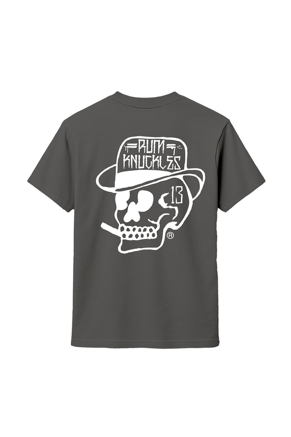 Rum Knuckles Rum Knuckles - Classic OG Skull T-Shirt - Charcoal