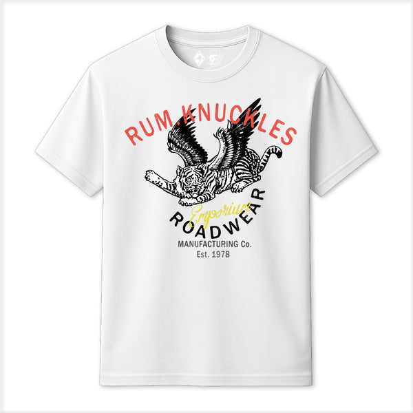 Rum Knuckles RUM KNUCKLES FLYING TIGER T-SHIRT White