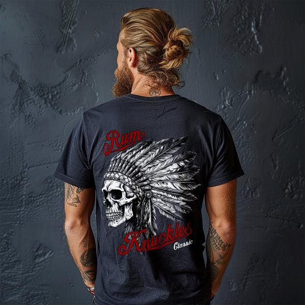 Rum Knuckles Indian Skull T-Shirt