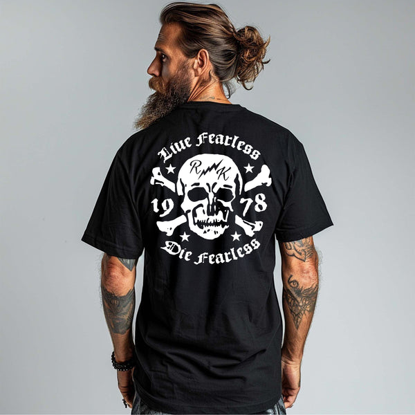 rum knuckles RUM KNUCKLES LIVE FEARLESS T-SHIRT Black