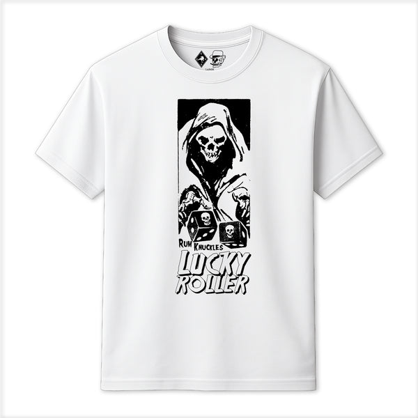 Rum Knuckles RUM KNUCKLES LUCKY ROLLER T-SHIRT White