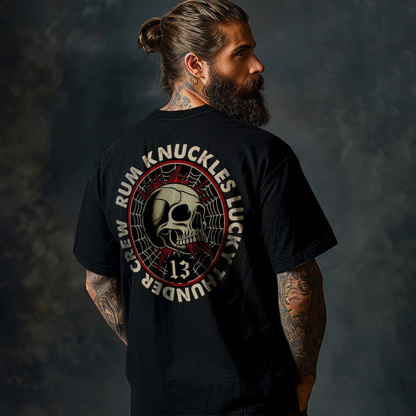 rum knuckles RUM KNUCKLES RK LUCKY THUNDER T-SHIRT Black Rum Knuckles London