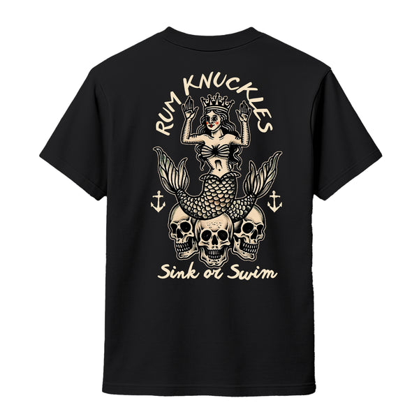 Rum Knuckles RUM KNUCKLES RK MERMAID T-SHIRT Black Rum Knuckles London