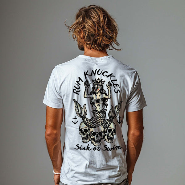 rum knuckles RUM KNUCKLES RK MERMAID T-SHIRT Black Rum Knuckles London