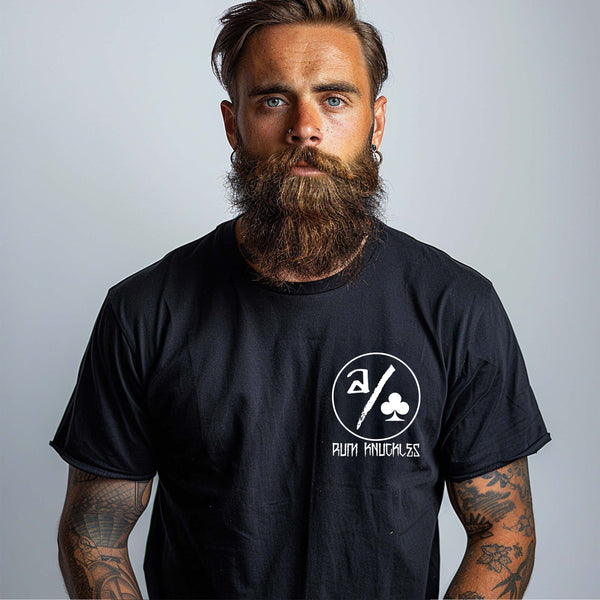 rum knuckles RUM KNUCKLES ACE CLUB T-SHIRT Black